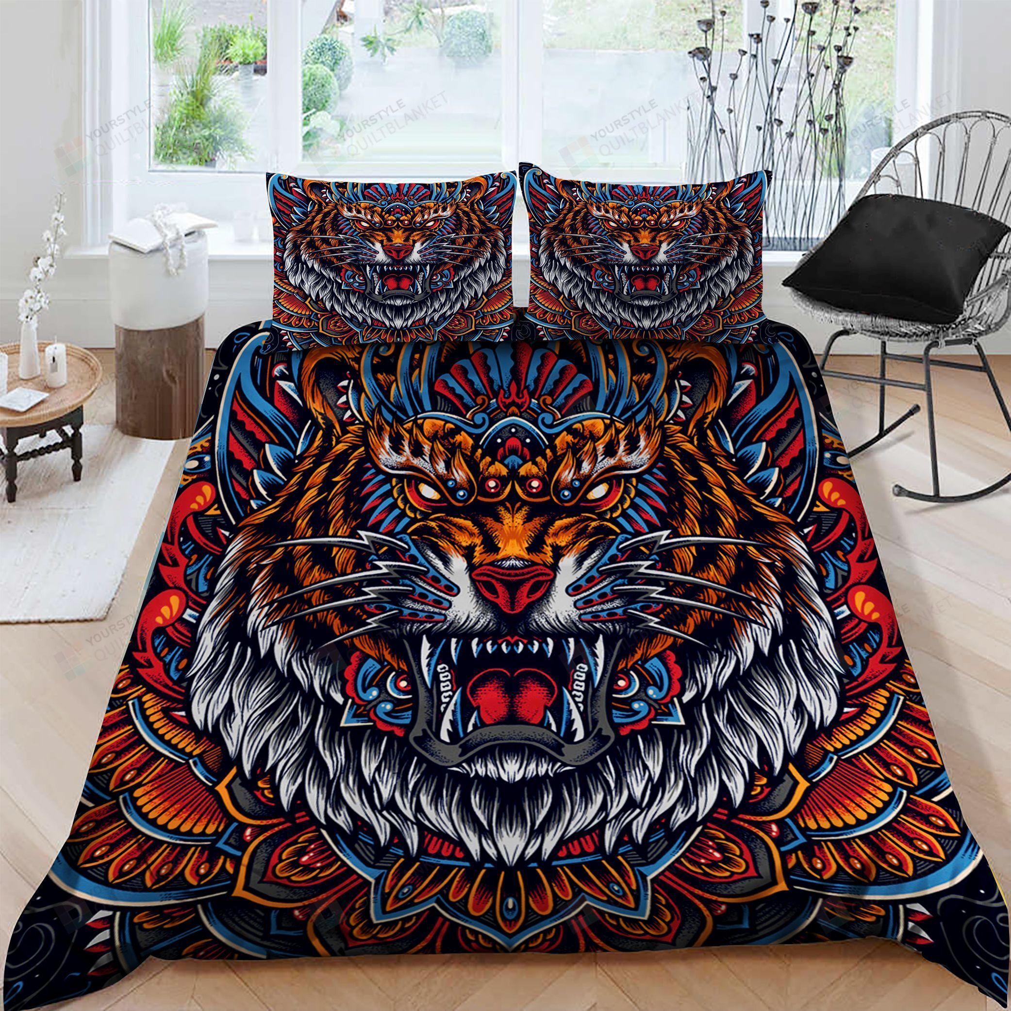 Tiger Cotton Bed Sheets Spread Comforter Duvet Cover Bedding Sets