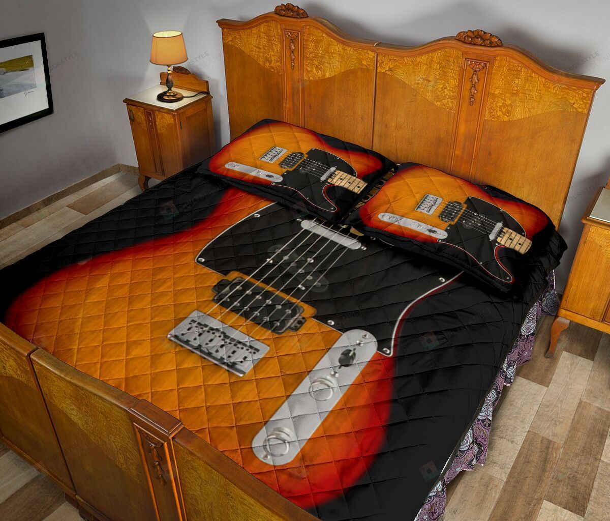 Electric Guitar Quilt Bedding Set