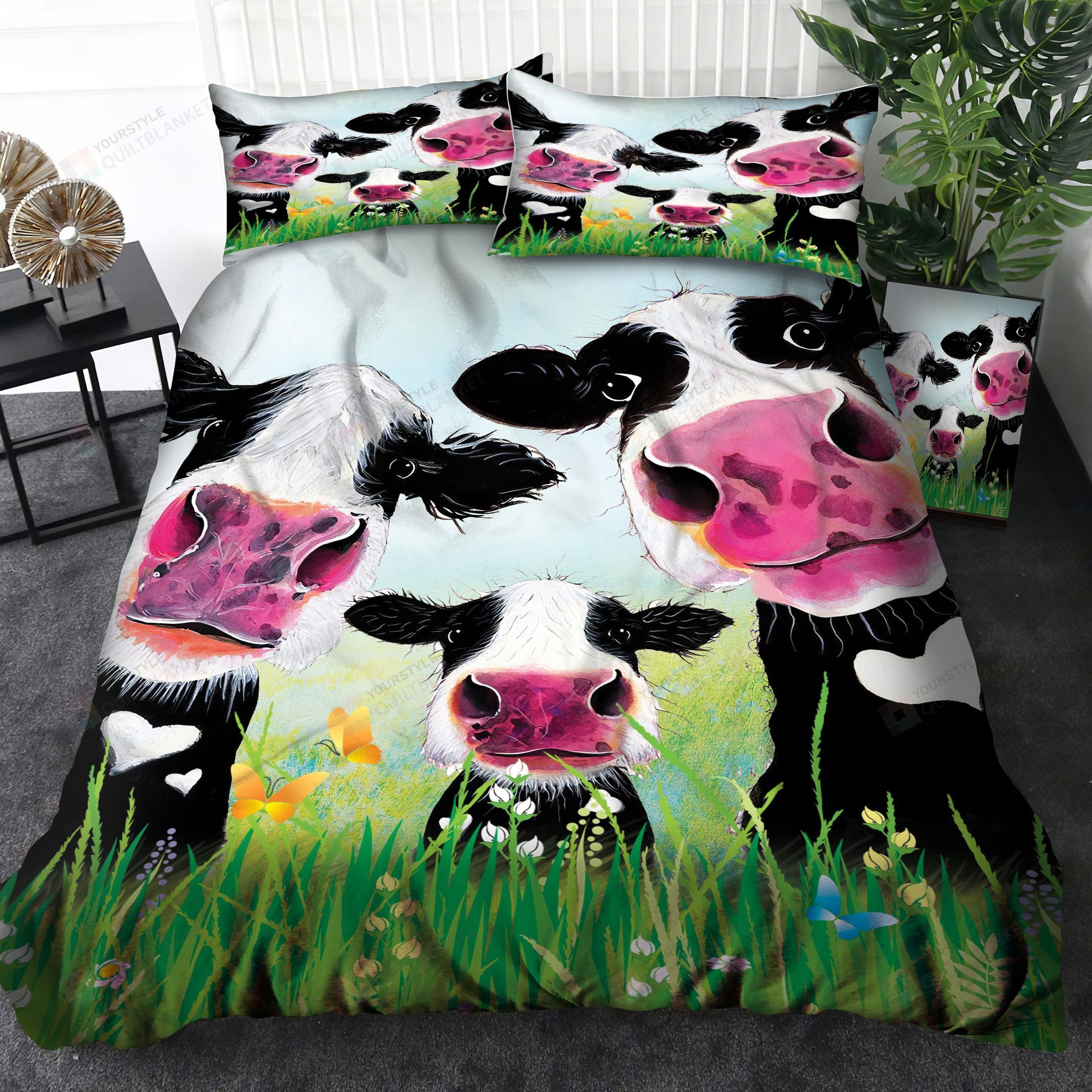 Dairy Cow Bedding Set Bed Sheets Spread Comforter Duvet Cover Bedding Sets