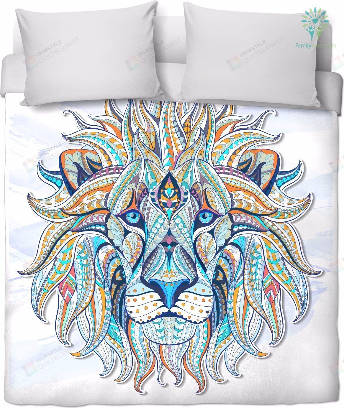 Lion Cotton Bed Sheets Spread Comforter Duvet Cover Bedding Sets