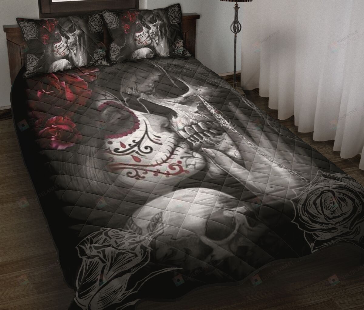 Skull Quilt Bedding Set