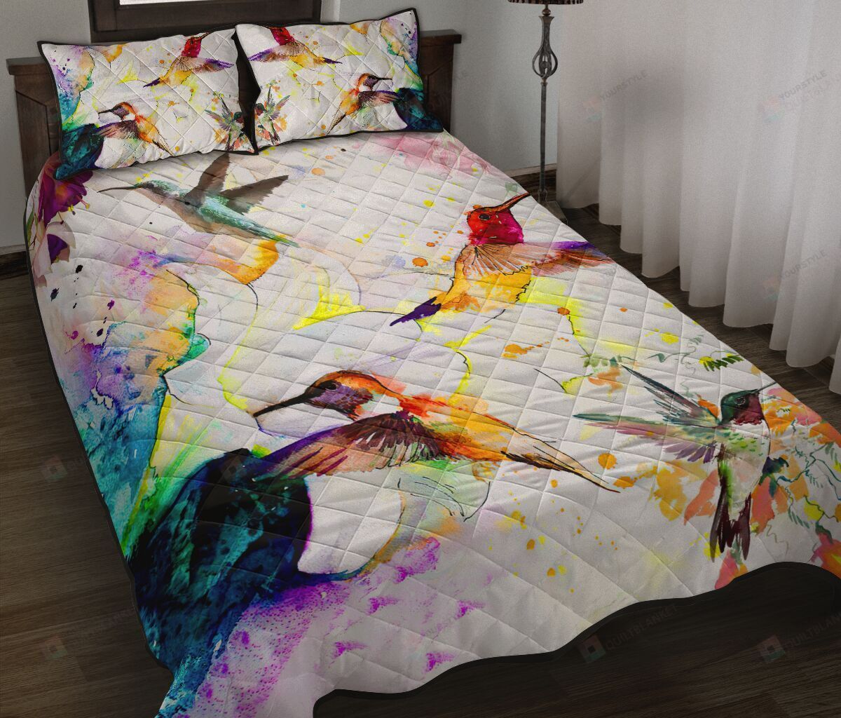 Hummingbird And Flowers Duvet Cover Bedding Set