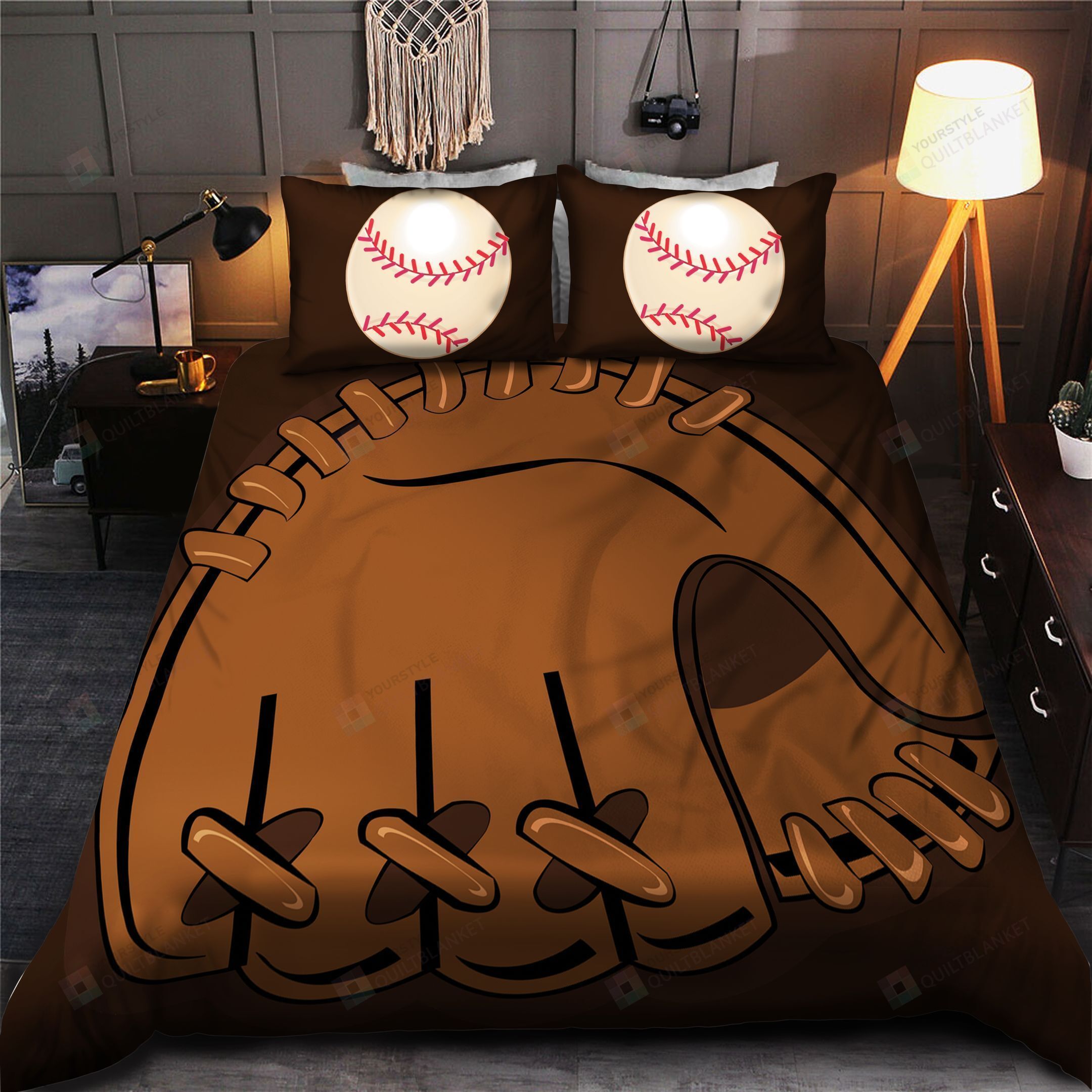 Baseball Cotton Bed Sheets Spread Comforter Duvet Cover Bedding Sets