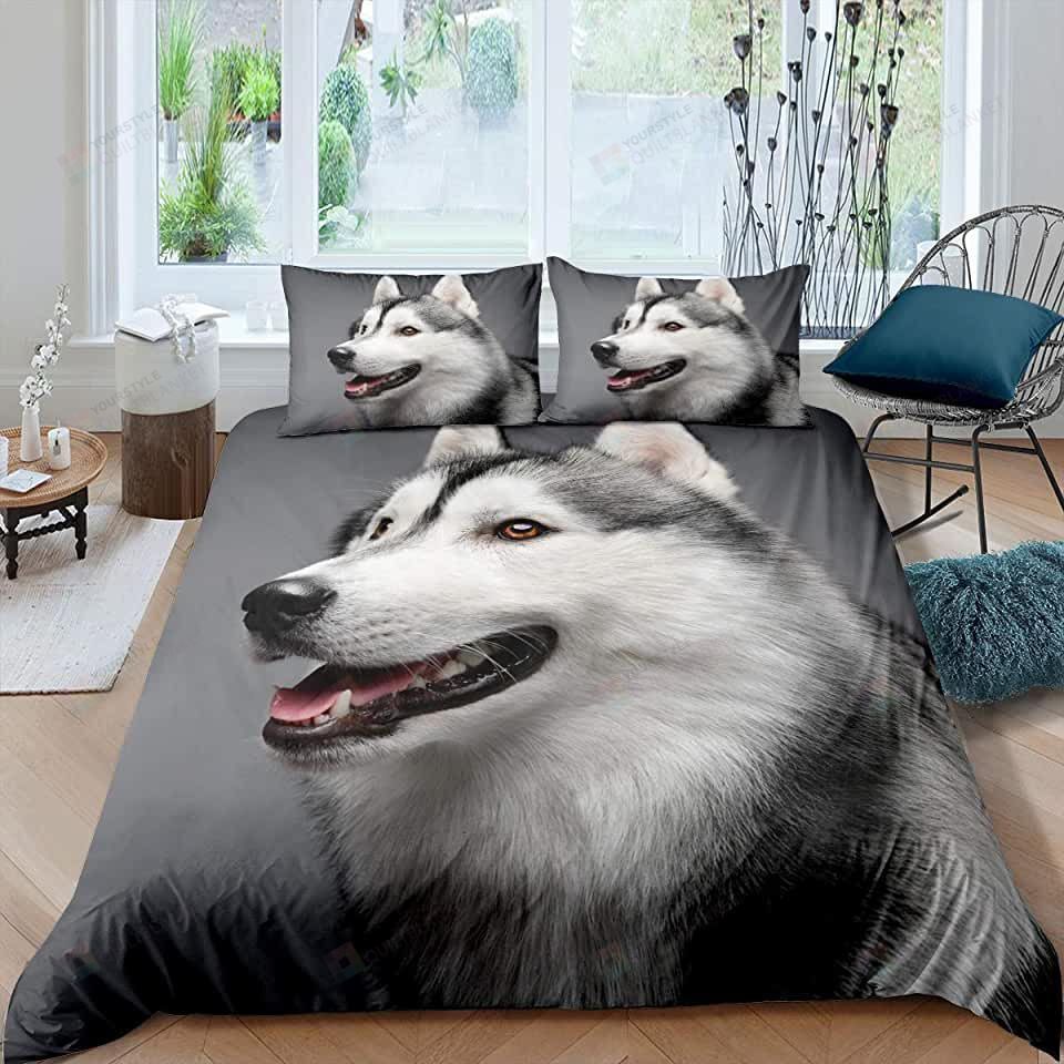 Huskey Grey Bedding Set Bed Sheets Spread Comforter Duvet Cover Bedding Sets