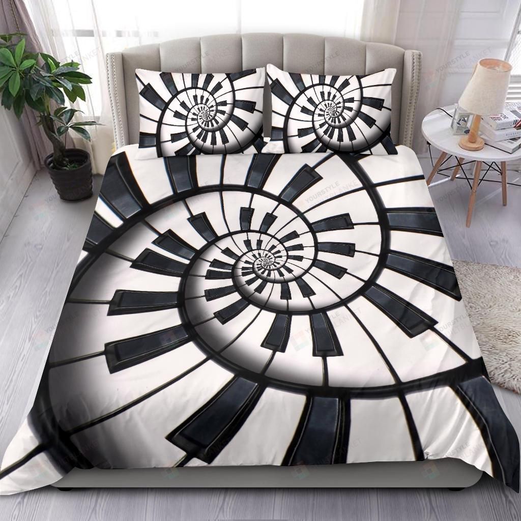 Piano Keys Abstract Duvet Cover Bedding Set