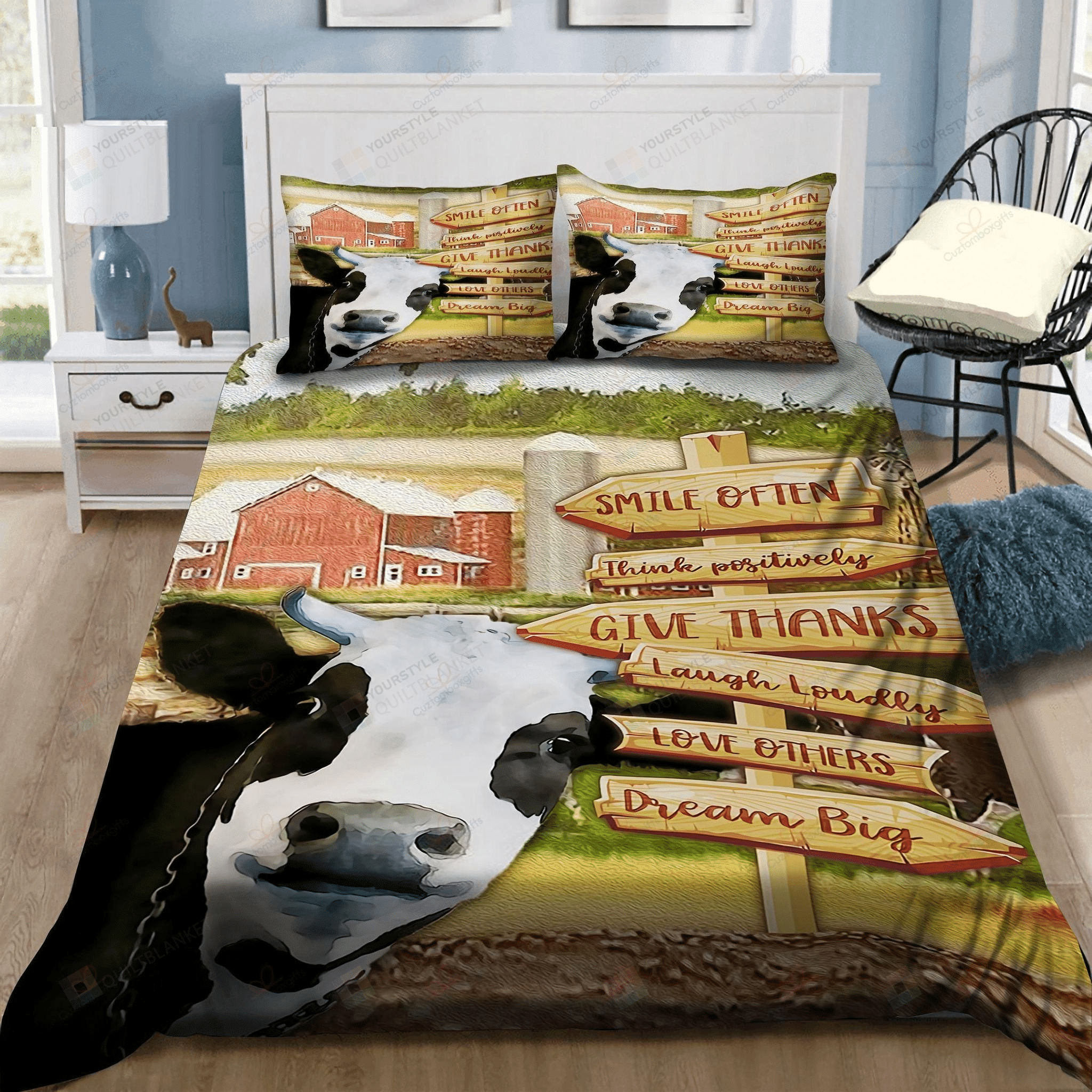 Cow Smile Often Bedding Set Bedding Set Bed Sheet Spread Comforter Duvet Cover Bedding Sets