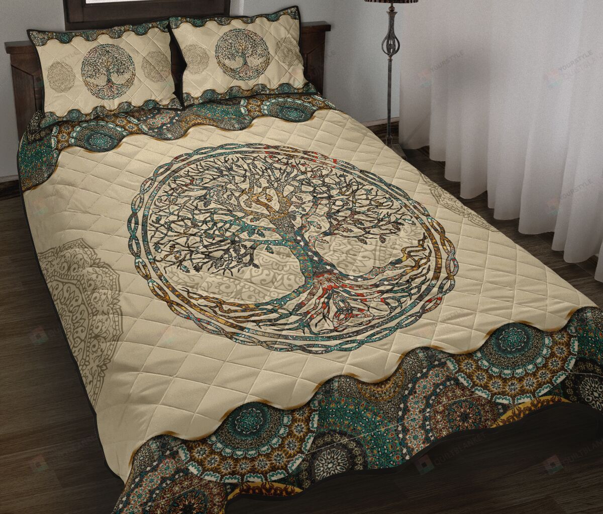 Yoga Tree Quilt Bedding Set