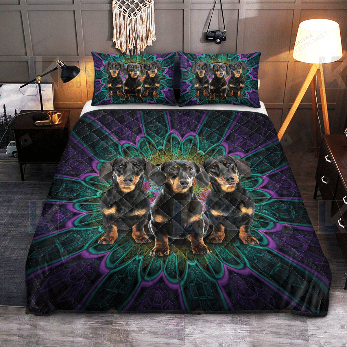 Dachshunds Quilt Bedding Set