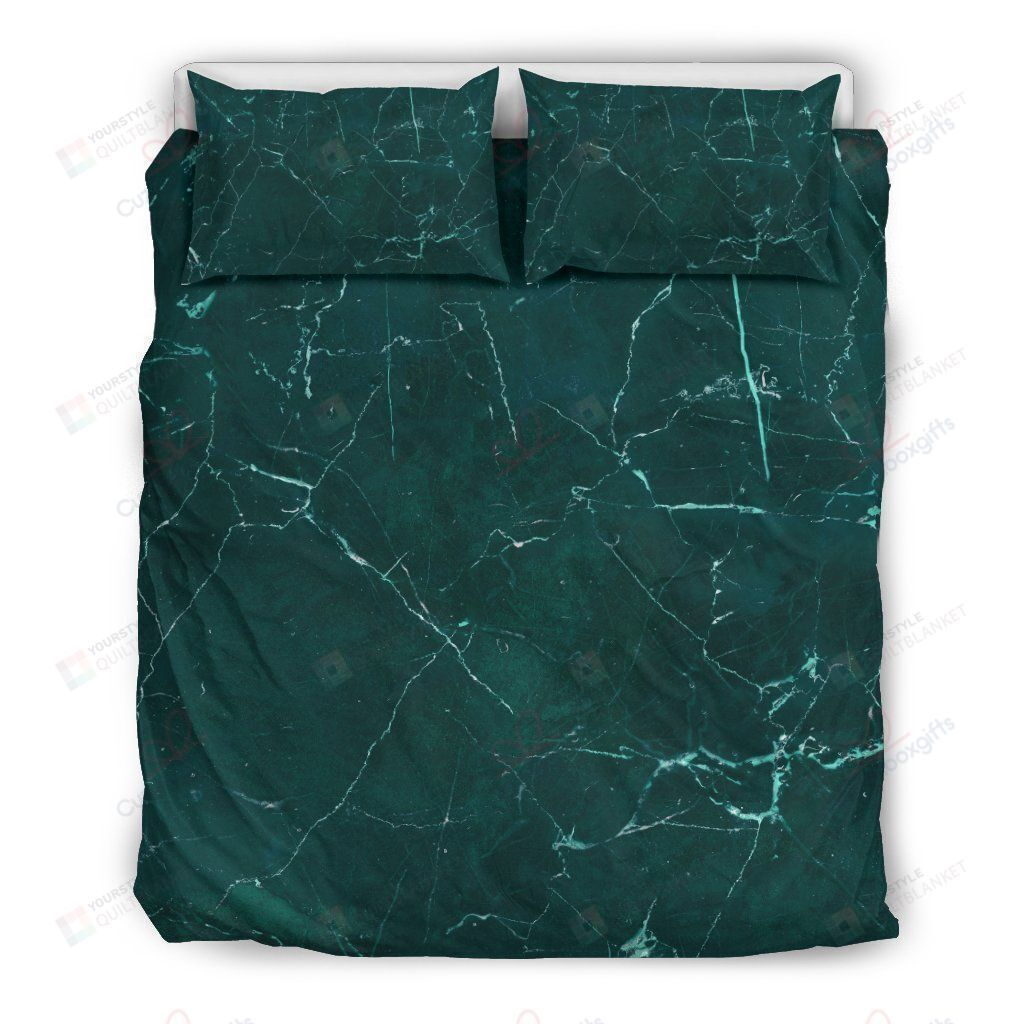 Dark Green Marble Bedding Set Bed Sheets Spread Comforter Duvet Cover Bedding Sets