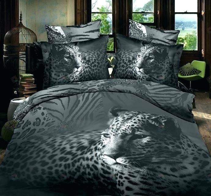 Leopard Cotton Bed Sheets Spread Comforter Duvet Cover Bedding Sets