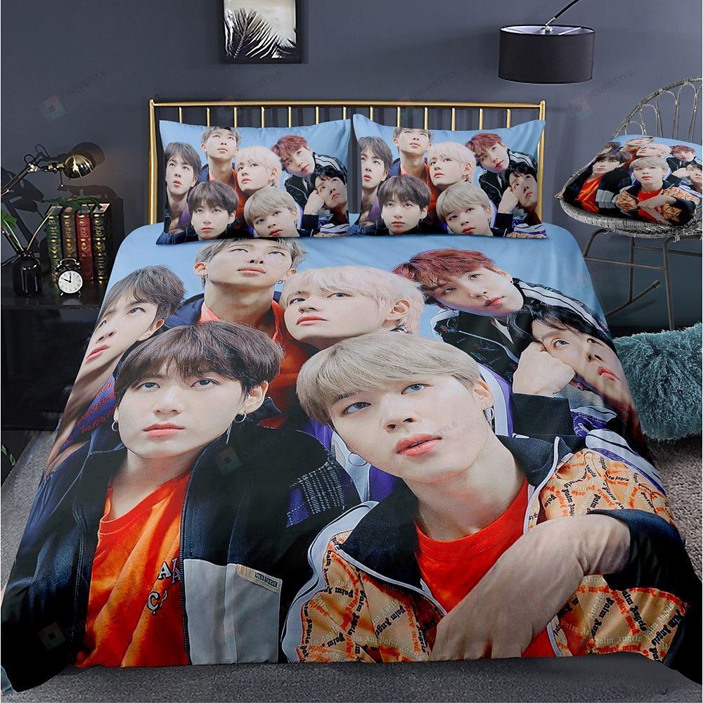 BTS Kpop Boygroup Bedding Set Bed Sheets Spread Comforter Duvet Cover Bedding Sets