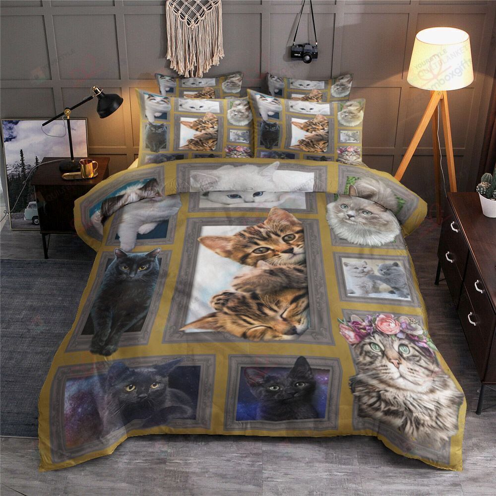 Lovely Cats Bedding Set Bed Sheets Spread Comforter Duvet Cover Bedding Sets