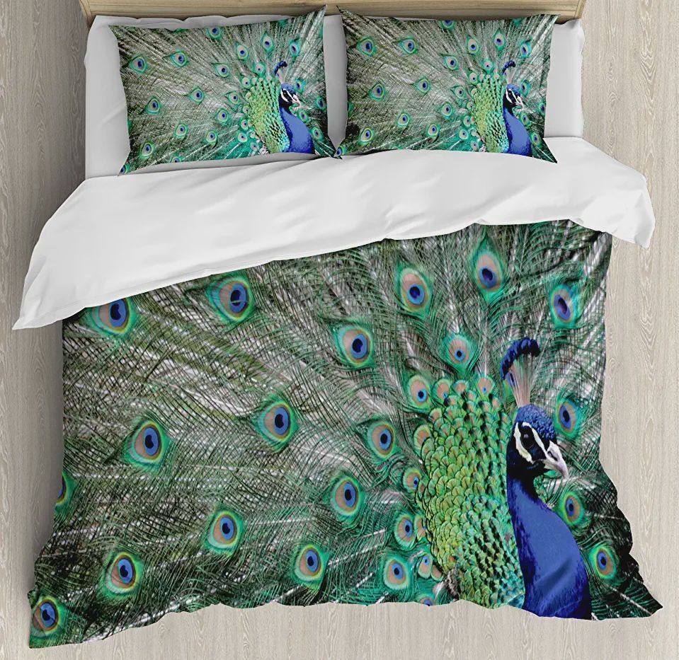 Peacock Bedding Set Bed Sheets Spread Comforter Duvet Cover Bedding Sets