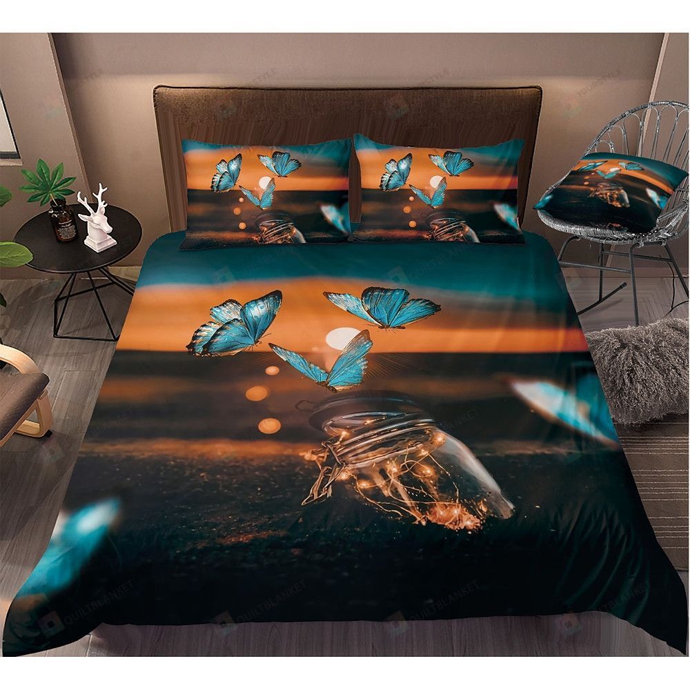 Butterfly Bedding Set Bed Sheets Spread Comforter Duvet Cover Bedding Sets