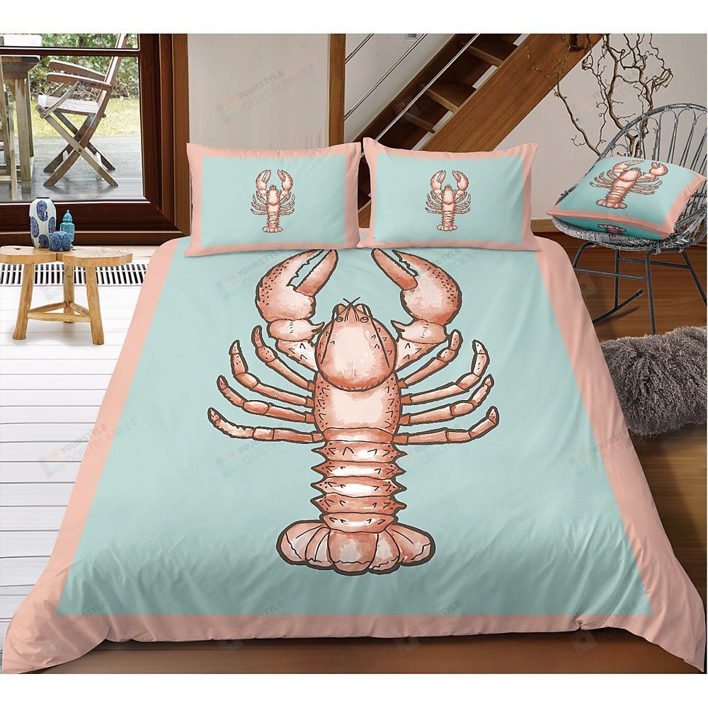 Shrimp Bedding Set Bed Sheets Spread Comforter Duvet Cover Bedding Sets