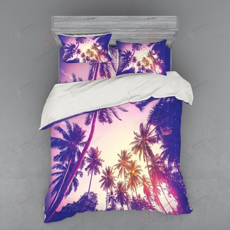 Palm Tree Bedding Set Bed Sheets Spread Comforter Duvet Cover Bedding Sets