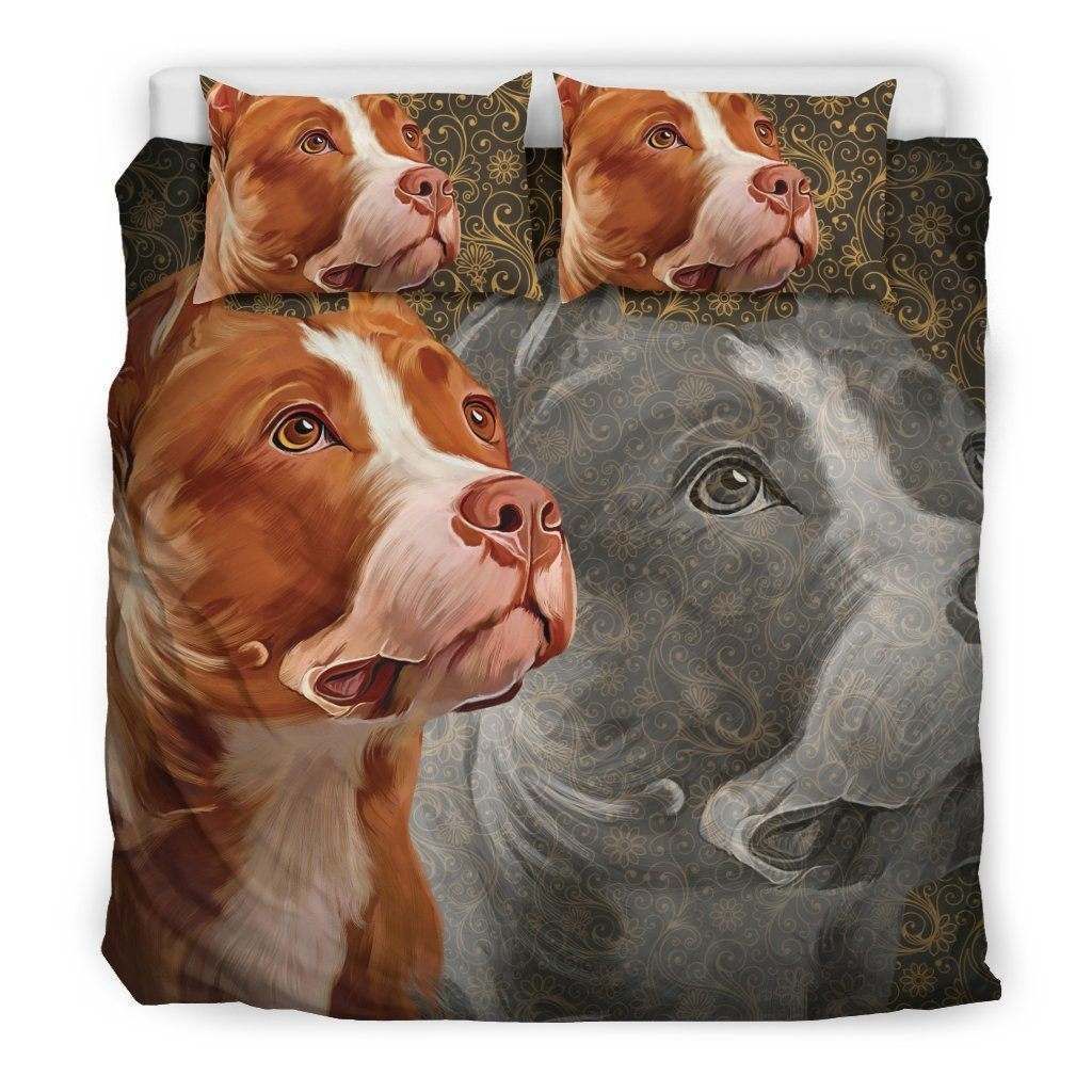 Pitbull Cotton Bed Sheets Spread Comforter Duvet Cover Bedding Sets