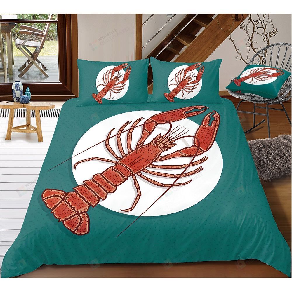 Shrimp Bedding Set Bed Sheets Spread Comforter Duvet Cover Bedding Sets