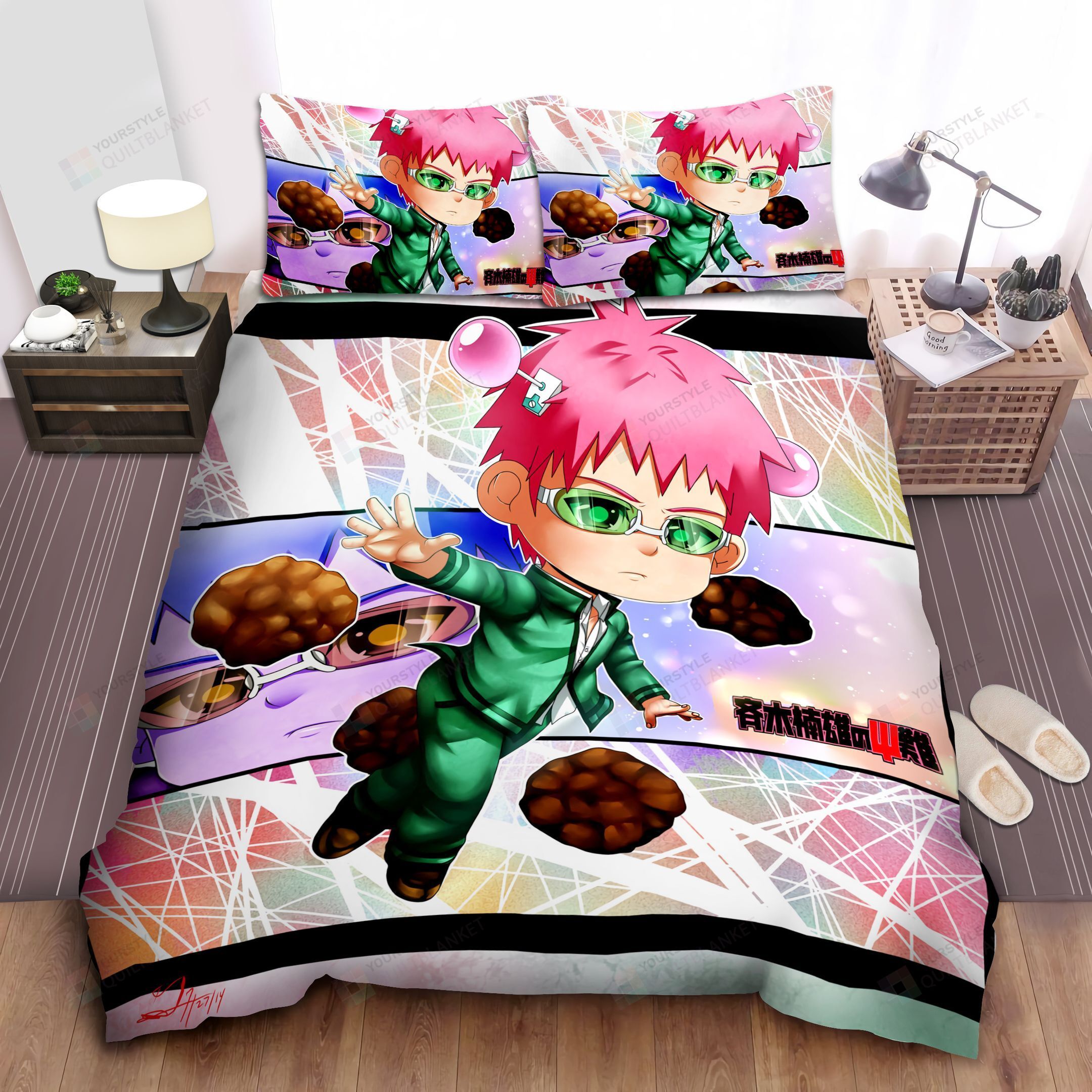 Saiki-K Bed Sheets Spread Comforter Duvet Cover Bedding Sets