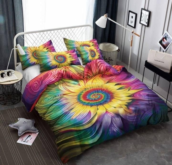 Sunflower Cotton Bed Sheets Spread Comforter Duvet Cover Bedding Sets