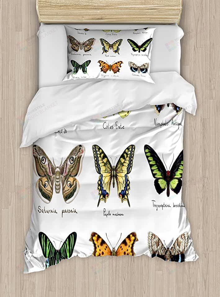 Types Of Butterflies Bed Sheets Duvet Cover Bedding Sets