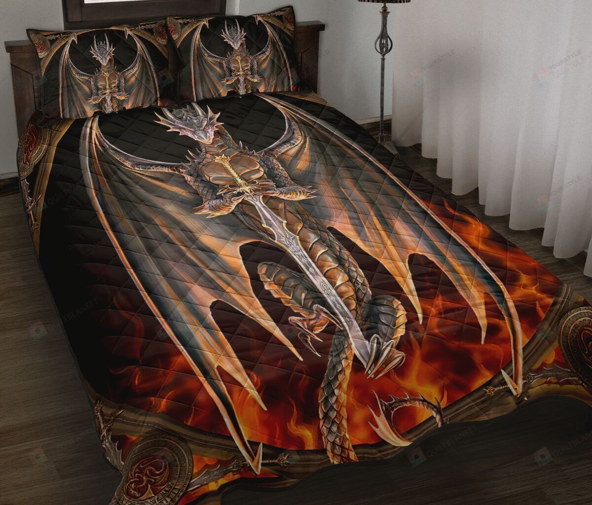 Dragon Quilt Bedding Set