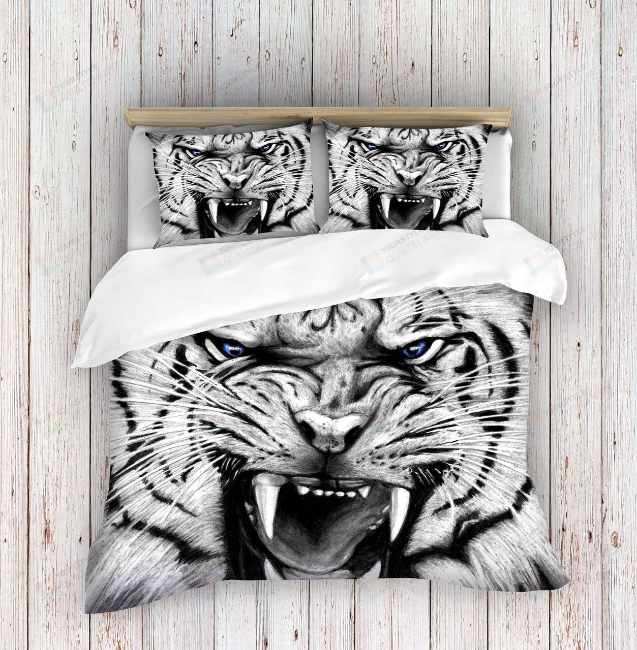 White Tiger Bedding Set Bed Sheets Spread Comforter Duvet Cover Bedding Sets