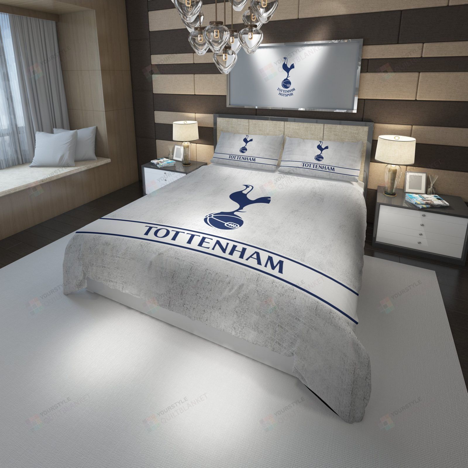 Tottenham Hotspur FC Logo Football Club Duvet Cover Bedding Set