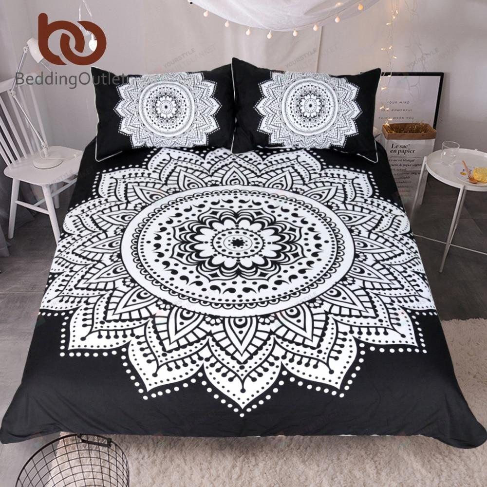 Mandala Cotton Bed Sheets Spread Comforter Duvet Cover Bedding Sets