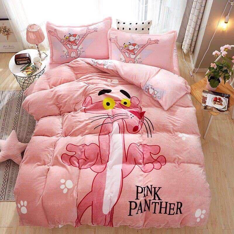 Cute Pink Panther Duvet Cover Bedding Set