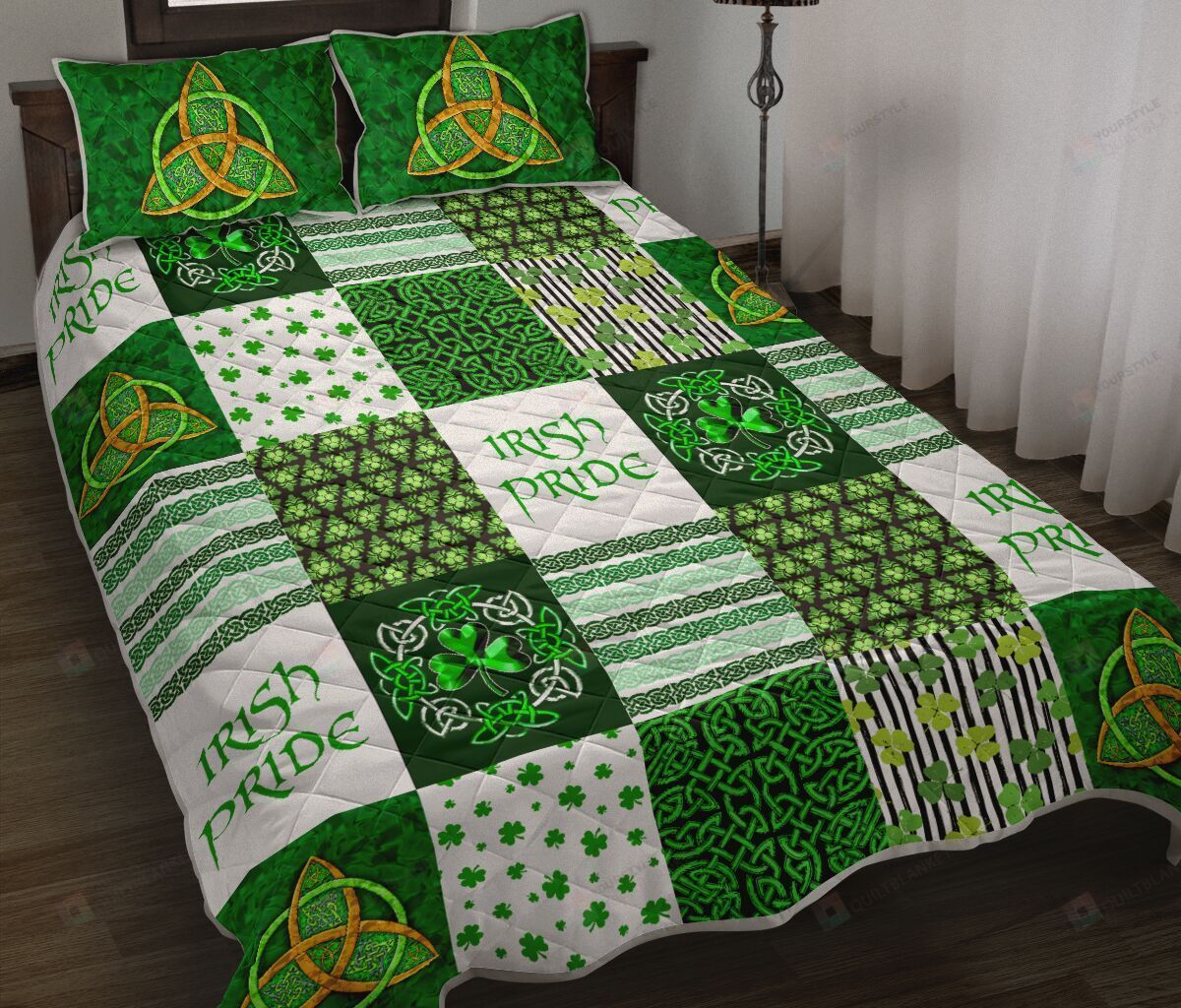 Irish Shape Pattern Quilt Bedding Set