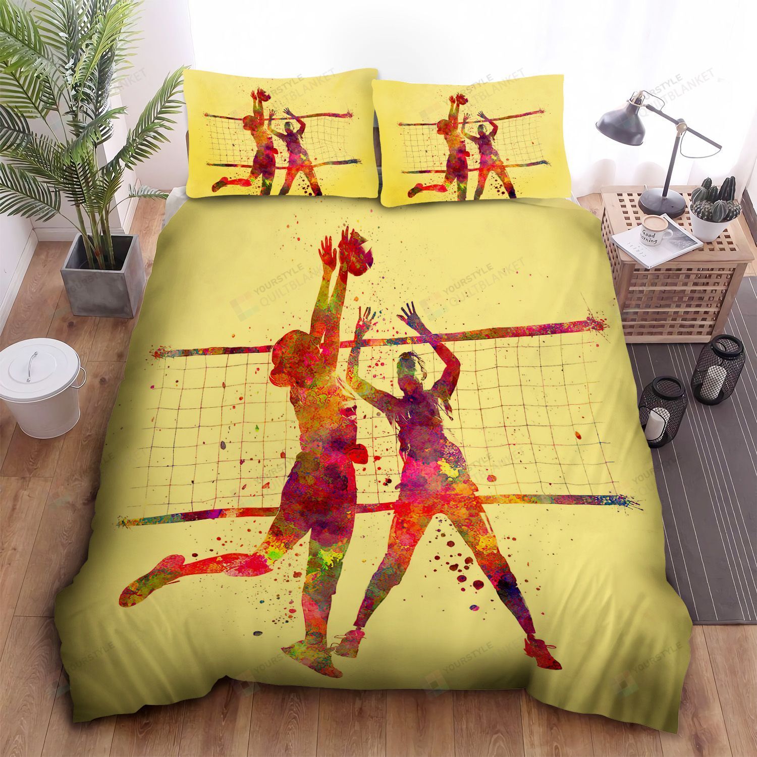 Volleyball Bed Sheets Spread Comforter Duvet Cover Bedding Sets