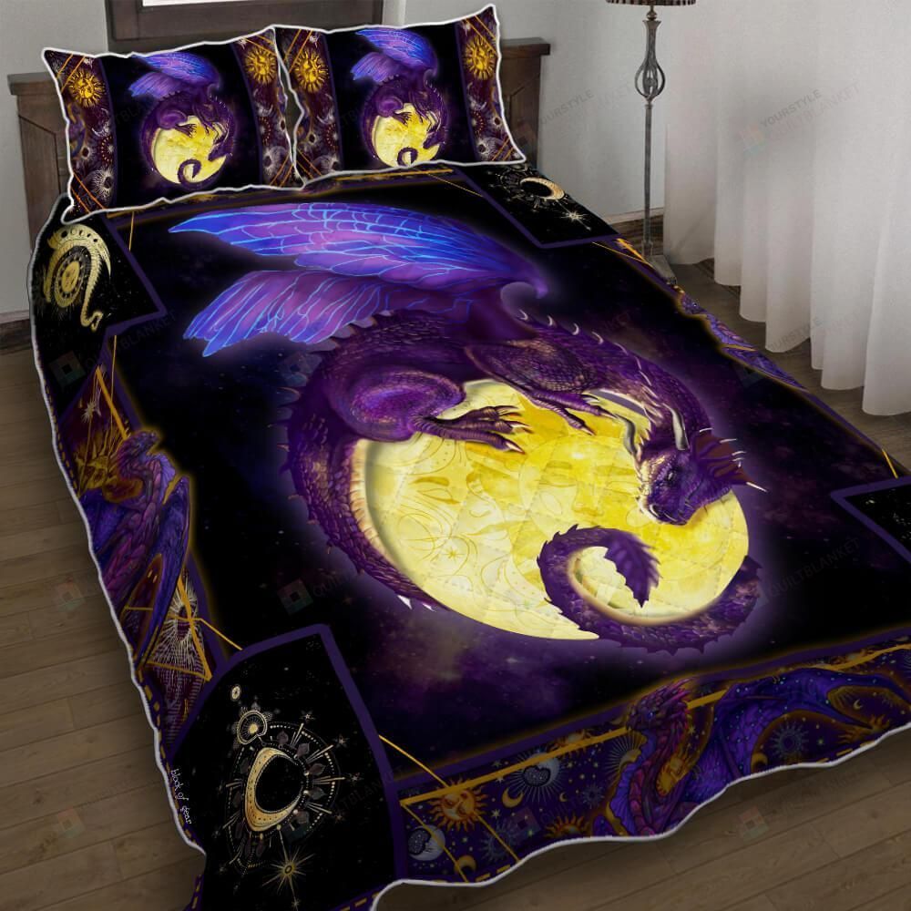 Dragon Sun And Moon Quilt Bedding Set