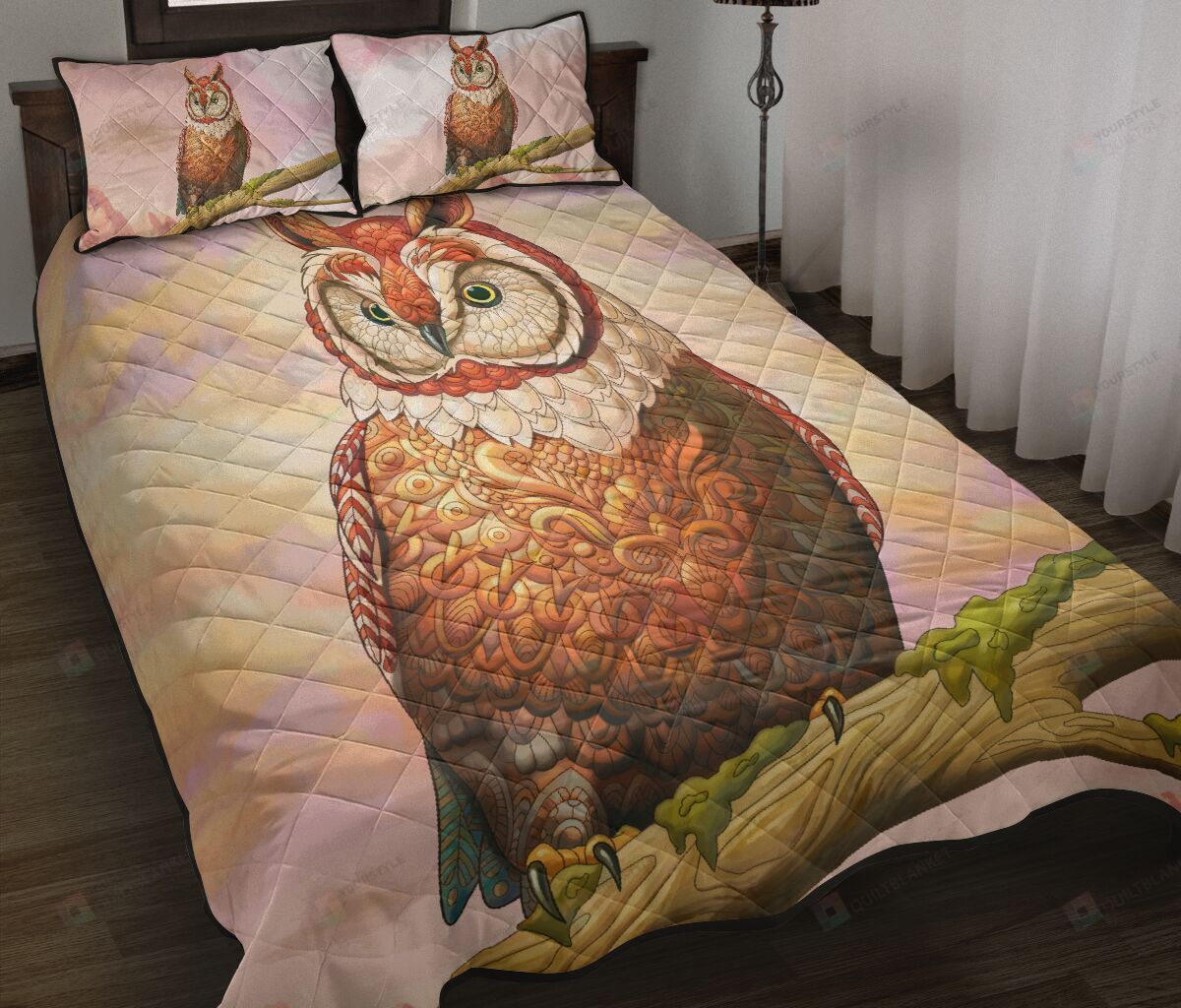 Owl Quilt Bedding Set