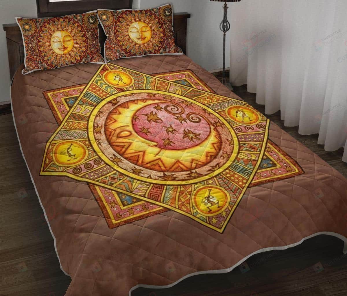 Hippie Sun Or Moon Bedding Set (Duvet Cover & Pillow Cases)