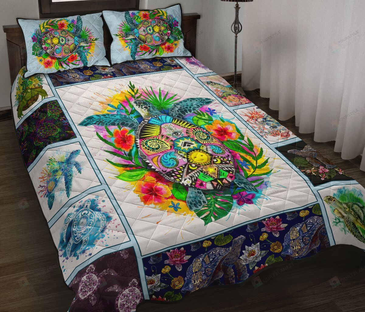 Love Turtle Quilt Bedding Set