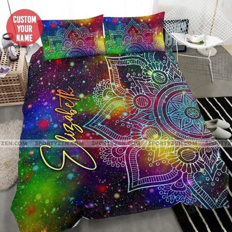 Colorful Mandala Bohemian Custom Duvet Cover Bedding Set With Name