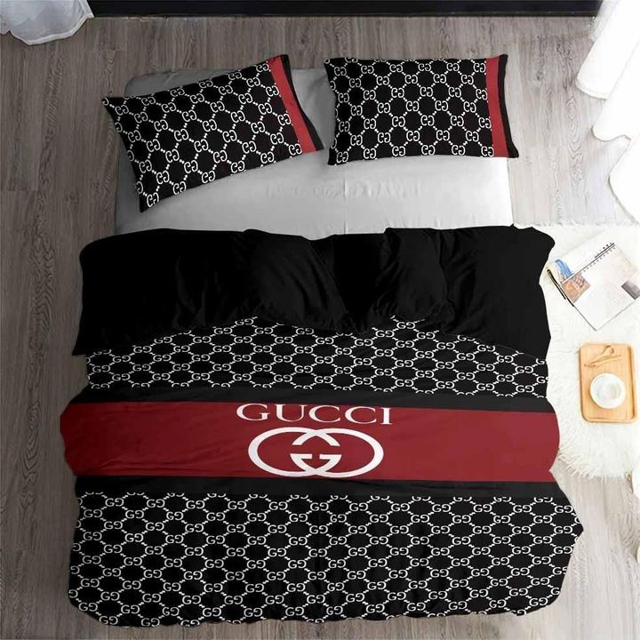 Black Dots Gucci Logo 3d Printed Bedding Sets Quilt Sets