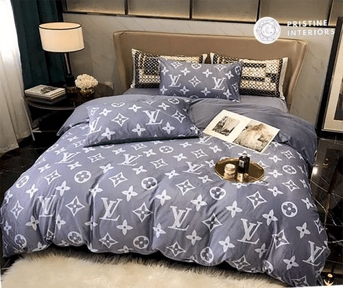 Luxury Lv Bedding Set 1 Duvet Cover And 2 Pillow