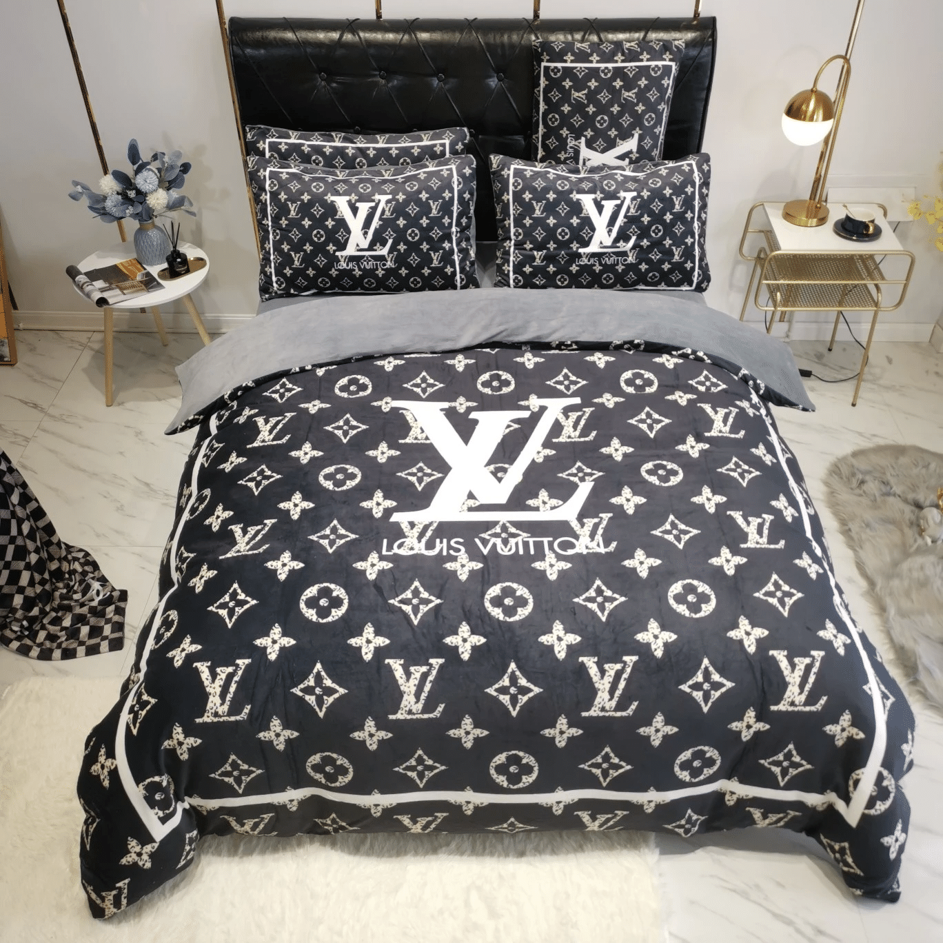 Lv Luxury Brand Lv Type 183 Bedding Sets Quilt Sets