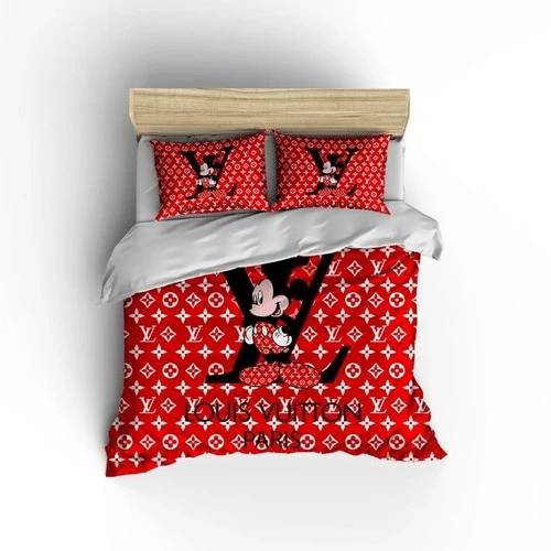 Lv Mickey Mouse Luxury Bedding Sets Quilt Sets Duvet Cover