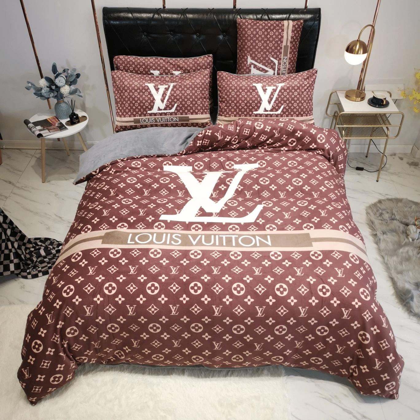 Lv Luxury Brand Lv Type 184 Bedding Sets Quilt Sets