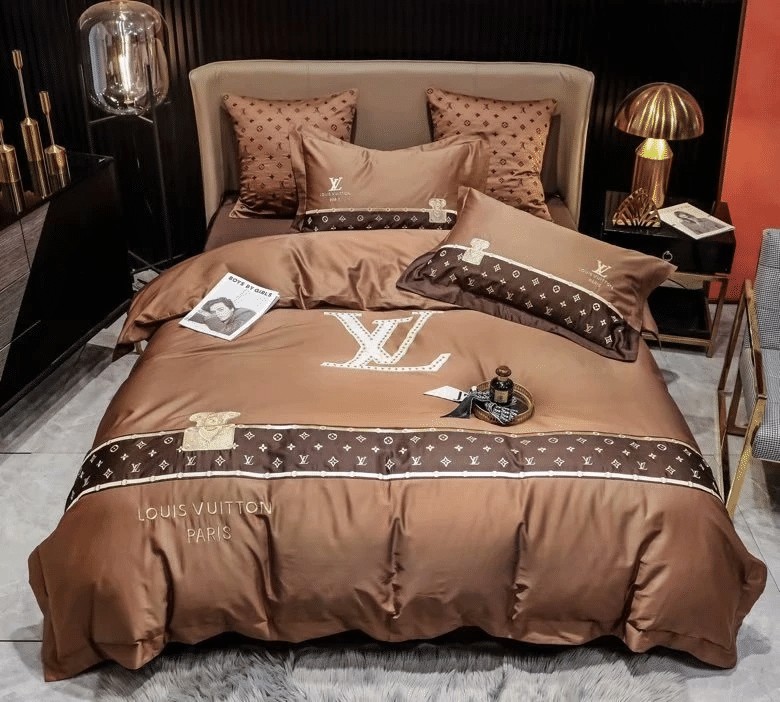 Lv Luxury Brand Lv Type 76 Bedding Sets Quilt Sets