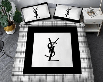 Ysl 07 Bedding Sets Duvet Cover Bedroom Quilt Bed Sets