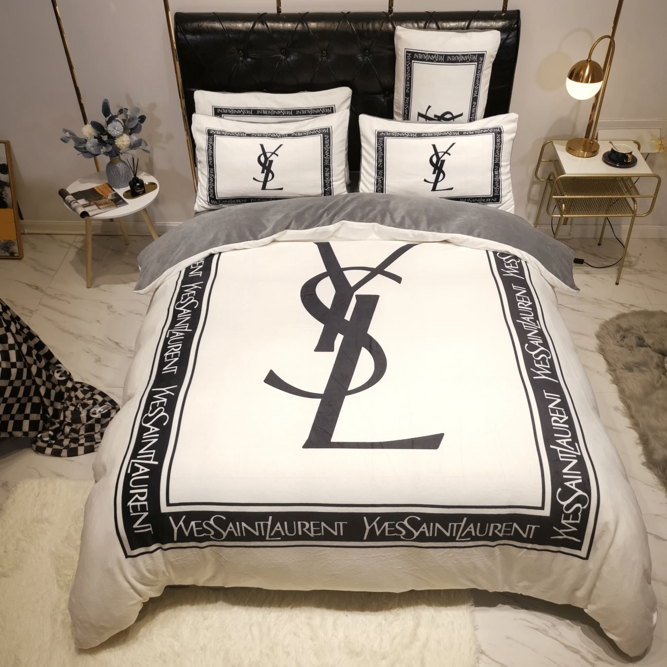 Ysl Yves Saint Laurent Luxury Brand Type 01 Bedding Sets