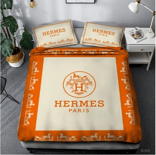 Hermes 07 Bedding Sets Duvet Cover Bedroom Quilt Bed Sets