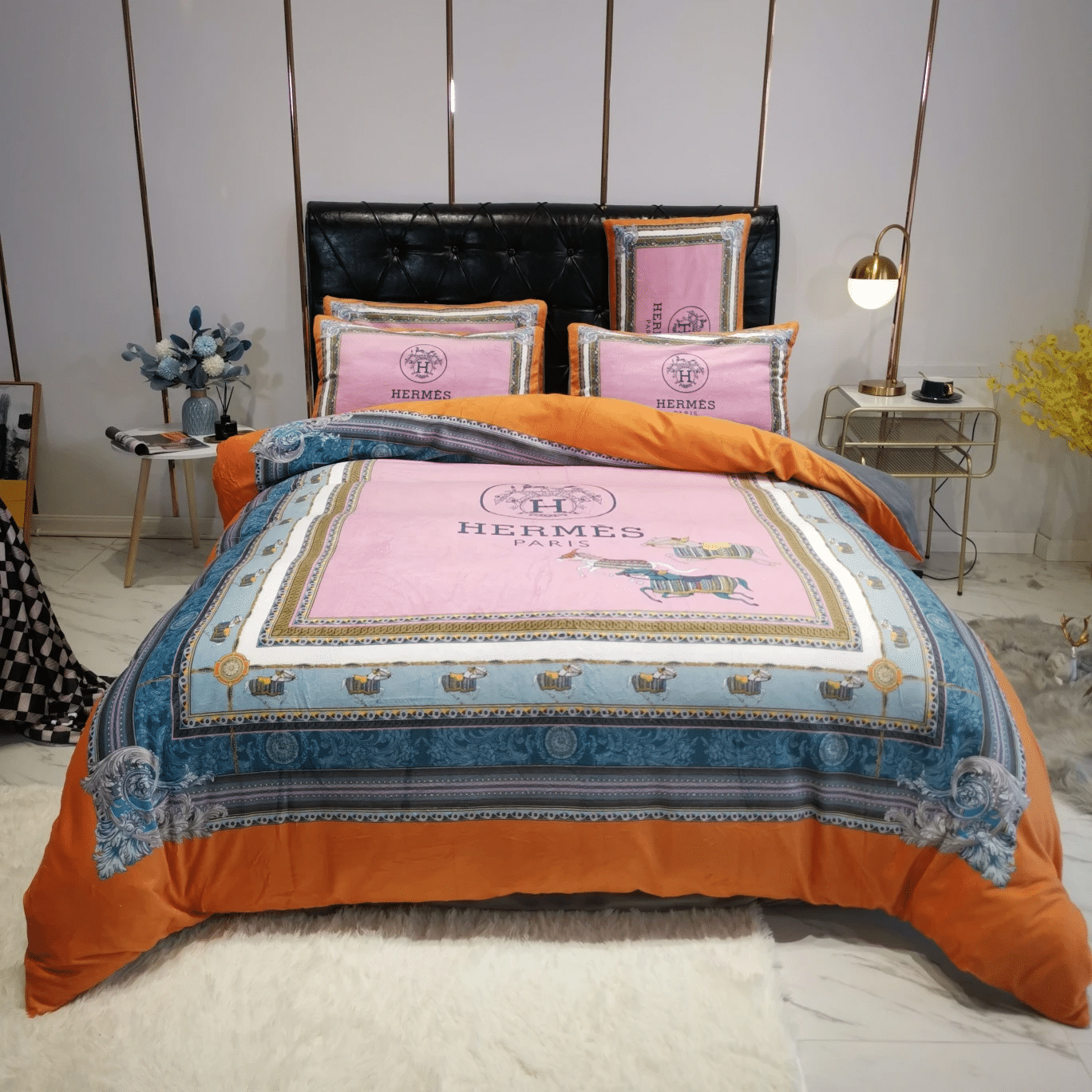 Hermes Paris Luxury Brand Type 04 Hermes Bedding Sets Quilt