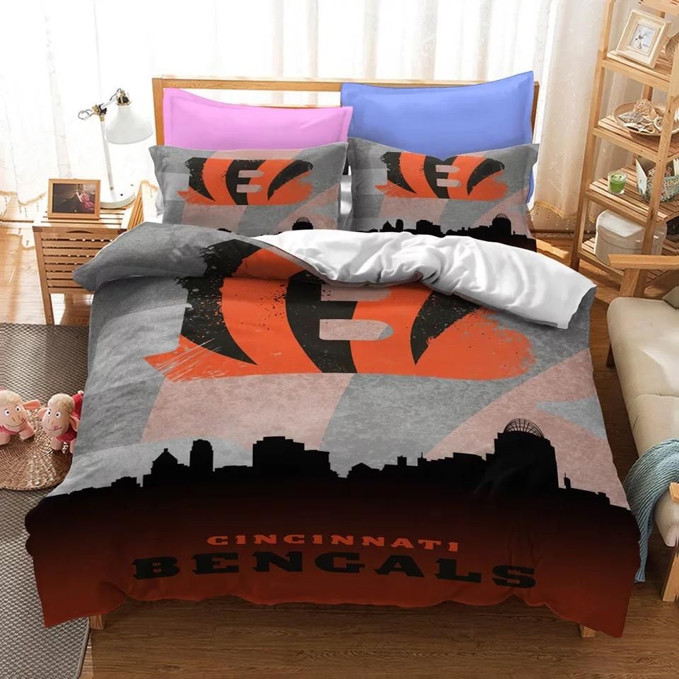 Cincinnati Bengals Nfl 22 Duvet Cover Pillowcase Bedding Sets Home