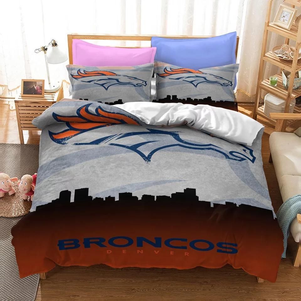 Denver Broncos Nfl 13 Duvet Cover Pillowcase Bedding Sets Home