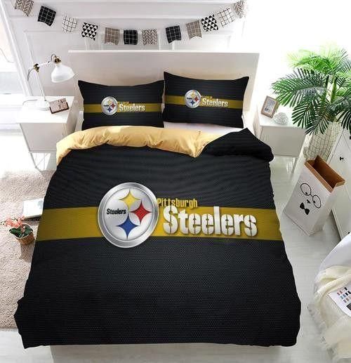 Nfl Pittsburgh Steelers Football Team Logo Duvet Cover Bedding Set
